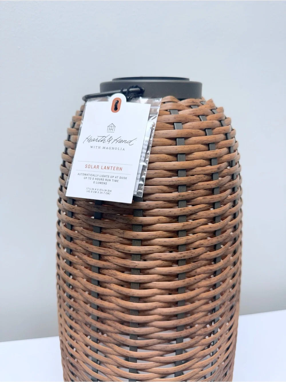 Set of 2 Woven Solar Lanterns by Hearth & Hand™ w/ Magnolia, 17.25” & 9.75” tall